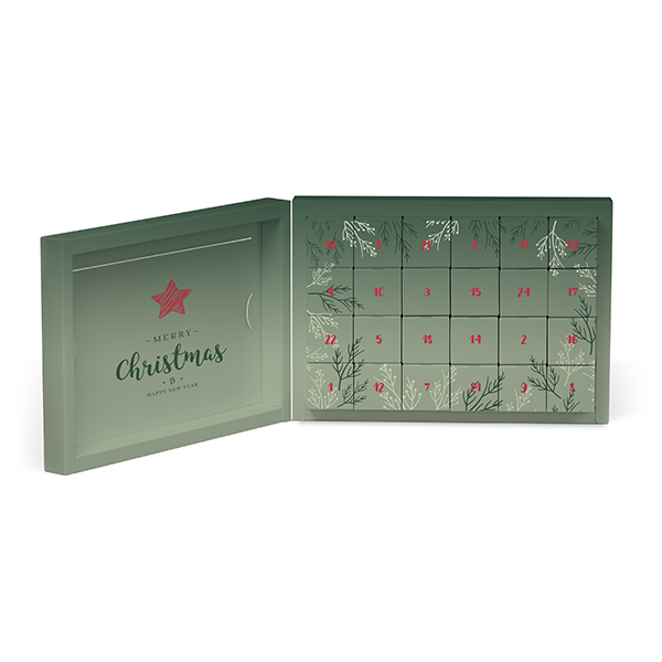 Pajoma Adventskalender 24 Boxen Gold - 6x7cm Schachteln Zum Befüllen - Inklusive Sticker Für Individuelle Gestaltung